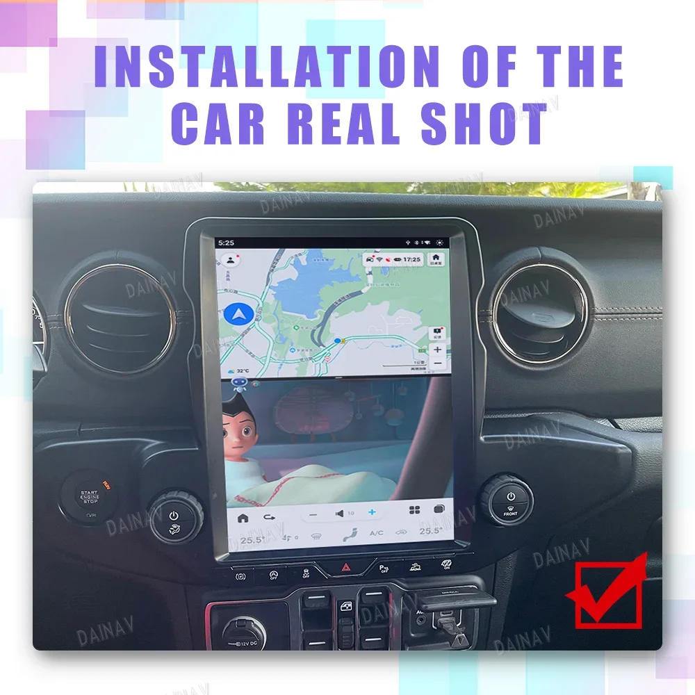 

13.6 Inch Android11 Auto Car radio For Jeep Wrangler 2018-2021 Autoradio Stereo Player GPS Navigation Carplay OBD No CD Player