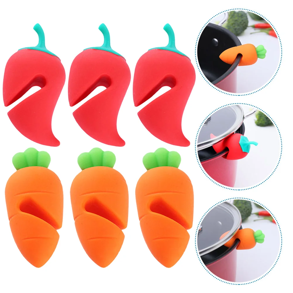 

10Pcs Kitchen Reusable Cooking Lid Lifter Boil Over Spill Stopper Silicone Boil Stoppers Spill Stoppers Home Lid