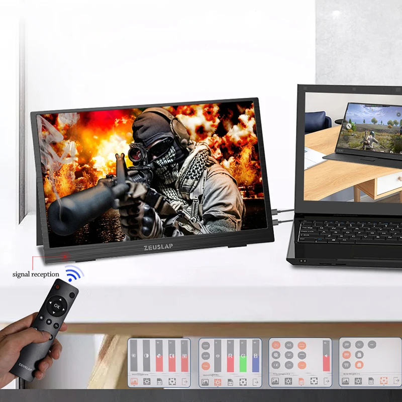 15.6inch 1080P FHD 4K UHD IPS Screen Portable Monitor USB C Type C HDMI-Compatible Screen for PS5 SWITCH Macbook Mate40 S10