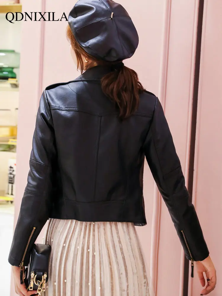 Jacket Women Autumn And Winter 2022 New Women's Clothes Short Style Slim Leather Jackets Women's Winter Coats Plush And Thicken