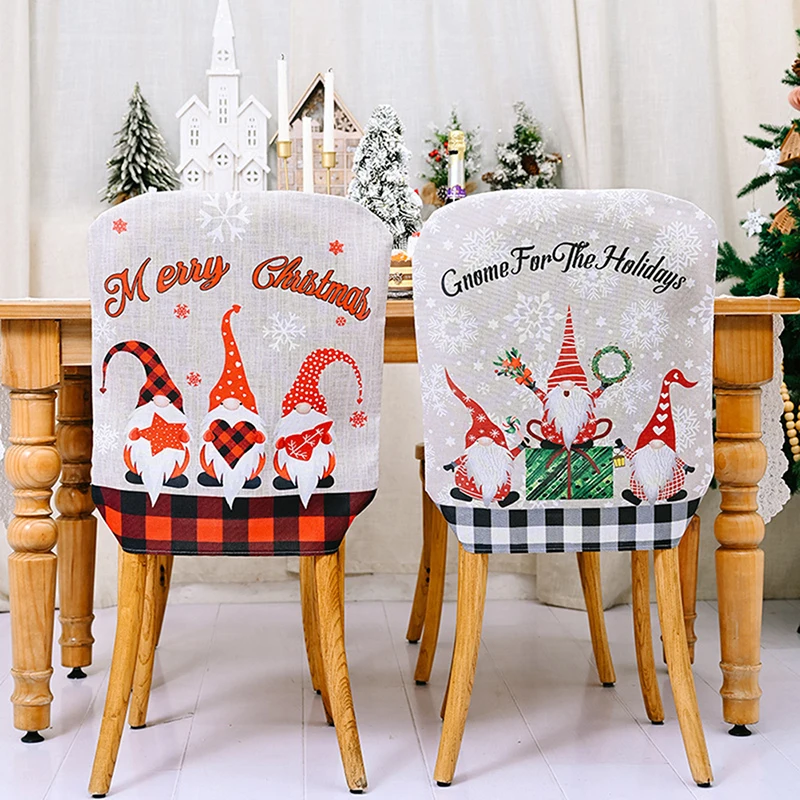 

Christmas Chair Back Cover Xmas Chair Decoration Dining Chair Back Covers Decor