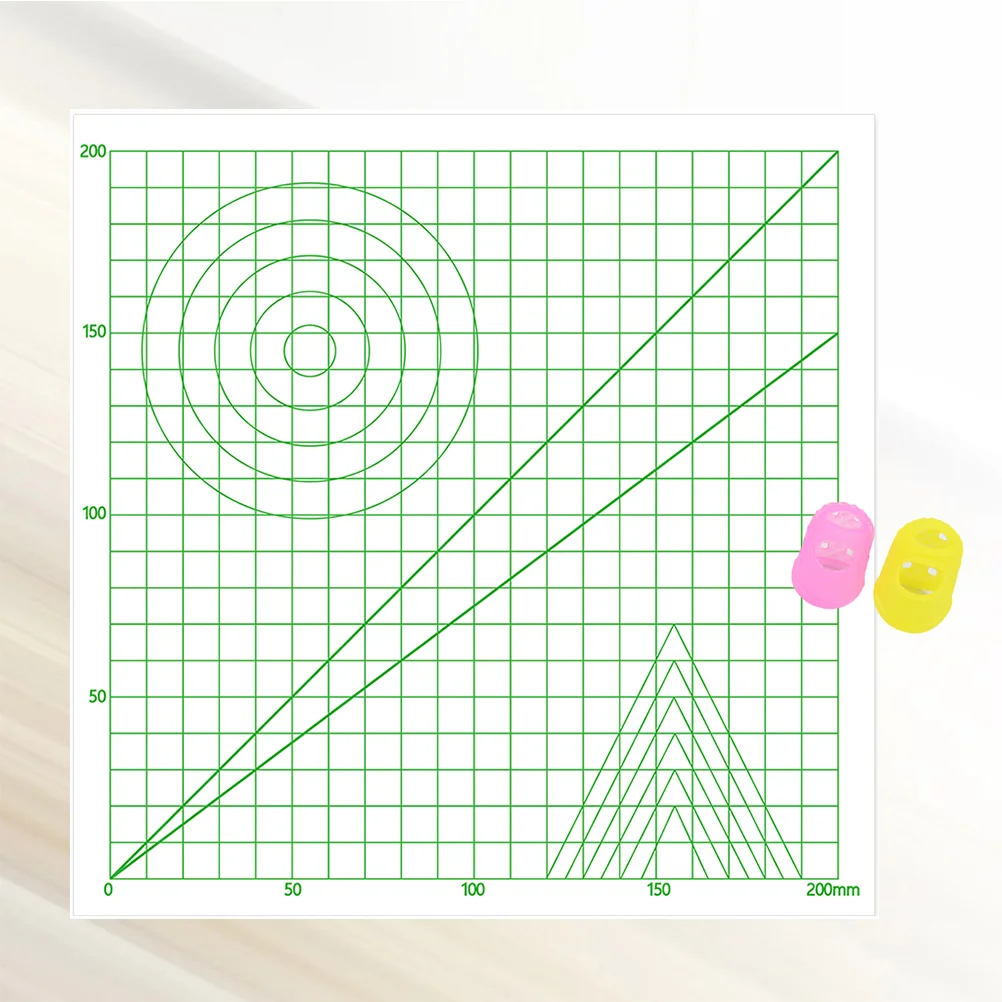 

3D Pen Mat Silicone 3D Printing Pen Mat 3D Pen Basic Template 3D Pens Drawing Tools with 2 Finger Protector