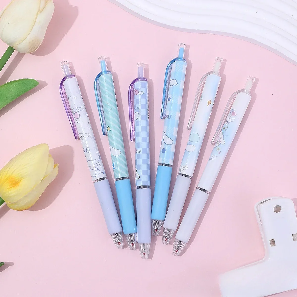 Гелевая ручка Sanrio с героями мультфильмов аниме Hello Kitty Cinnamoroll Kuromi Melody Press 0 55 мм