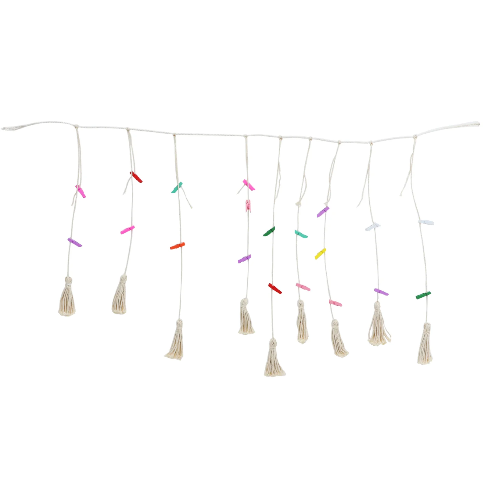 

Wall Photo Picture Hanging Display Tassel Holder Clips Macrame Frame Decor Collage Hanger Tapestry Organizer Pictures Dorm