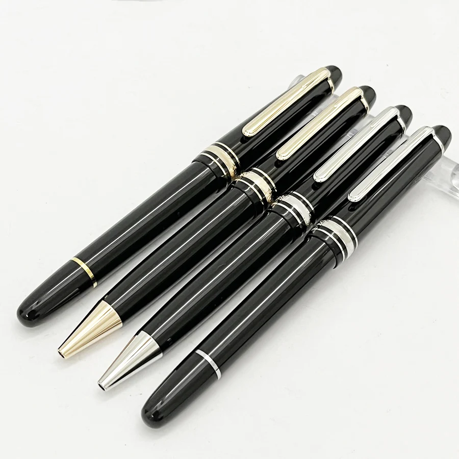 LAN MB Luxury Pen 145 Black Resin Ballpoint Fountain Pens Stationery School Office Supplies With Serial Number