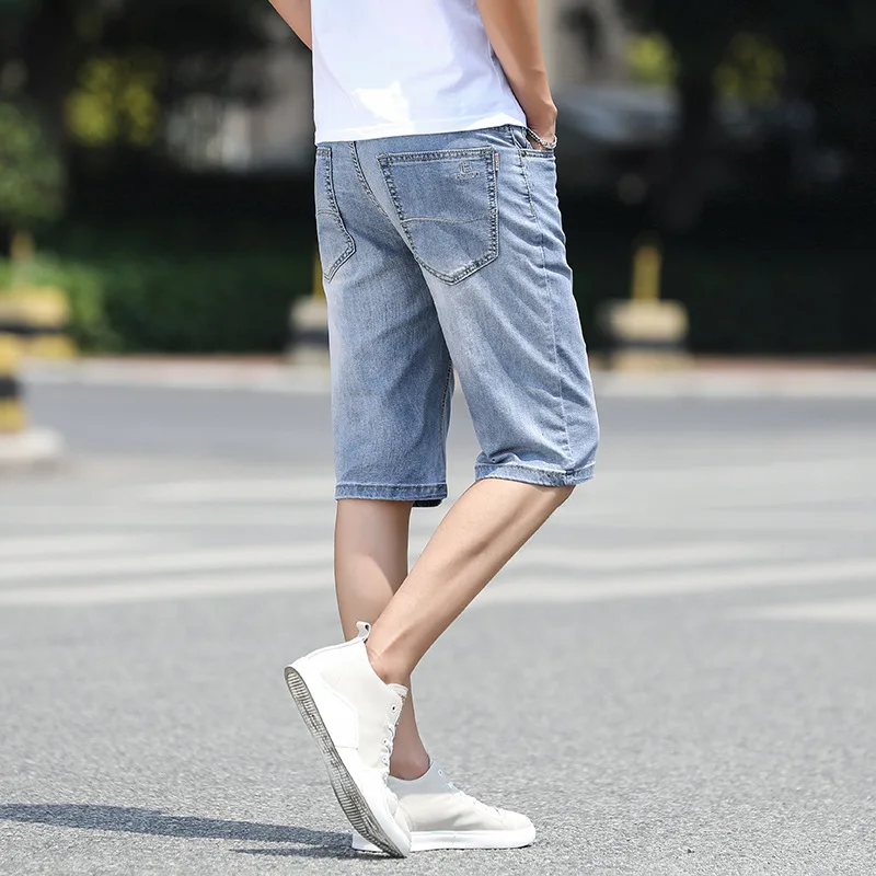 2022 Summer New Men's Slim Short Jeans 