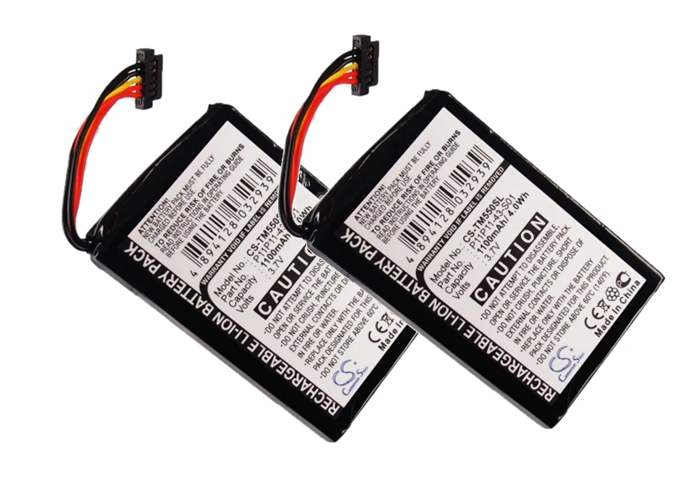 

2 шт., аккумулятор 1100 мА для TomTom 8CP5.011.11, Go 550 Live P11P11-43-S01