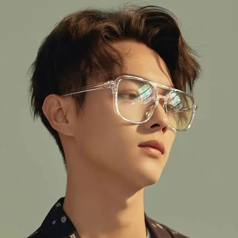 

Double-Bridge Blue Light Blocking Square Glasses Ladies Mens