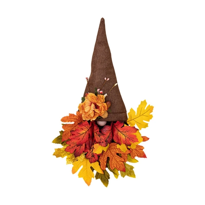 

Decorations Autumn Harvest Festival Dark Maple Leaf Hat Door Accessory