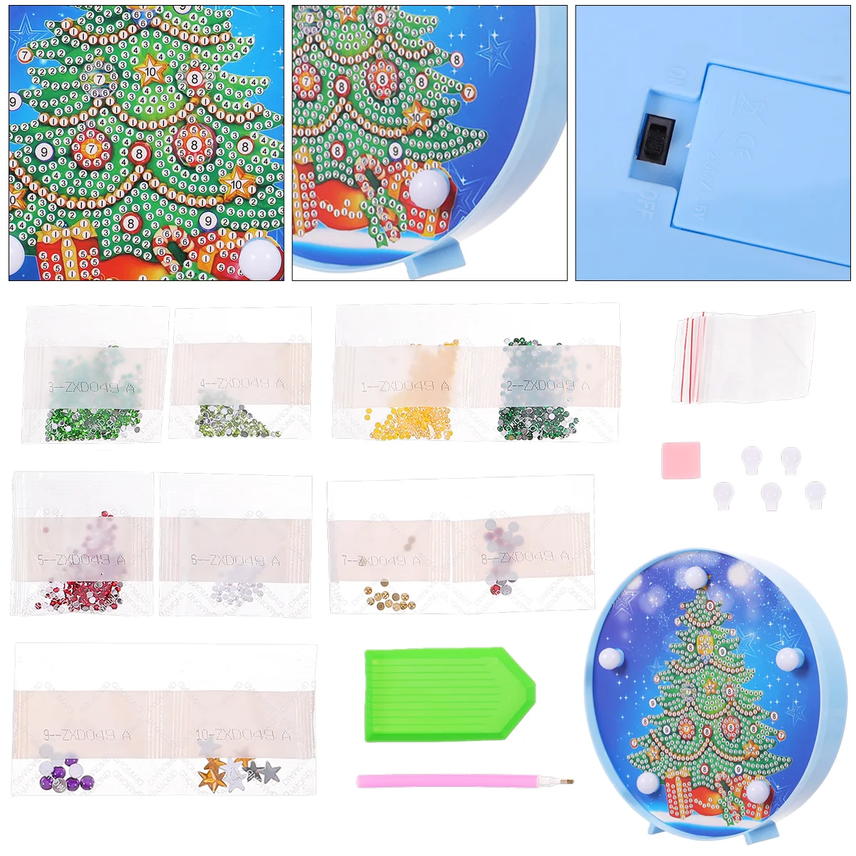 

Christmas 3D Bead Painting DIY Night Lamp Kit Adornment (without )
