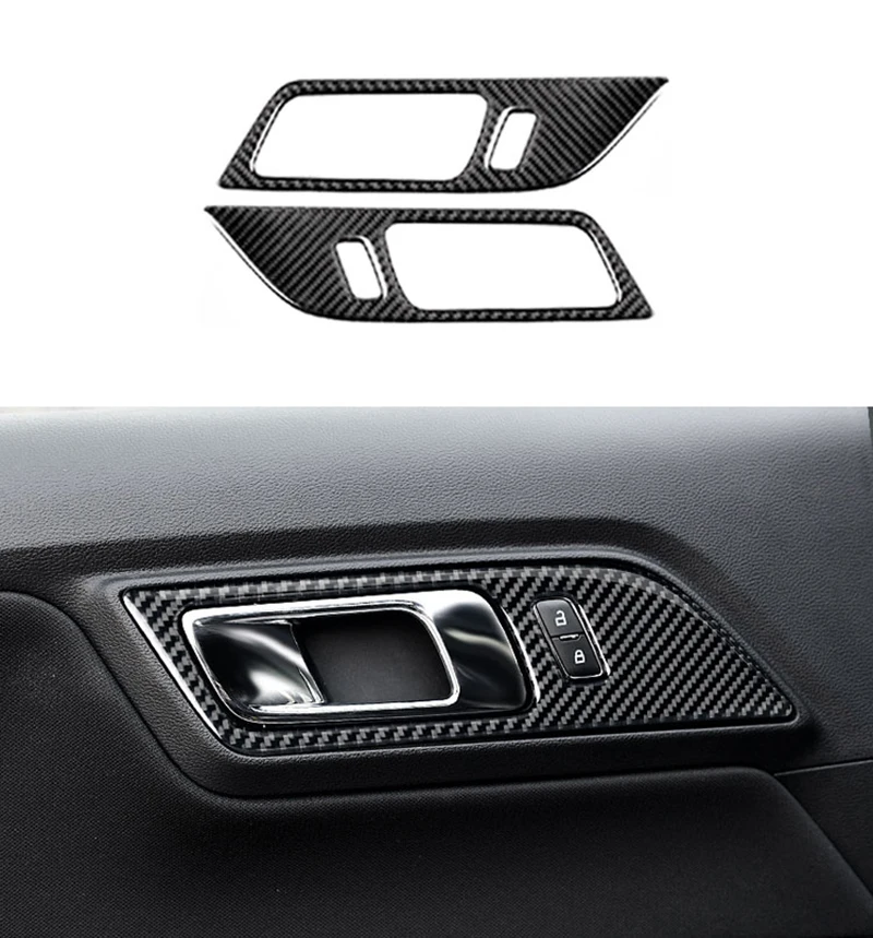 2/4 шт. автомобильные дверные ручки из углеродного волокна для Ford Mustang GT 2005-2021