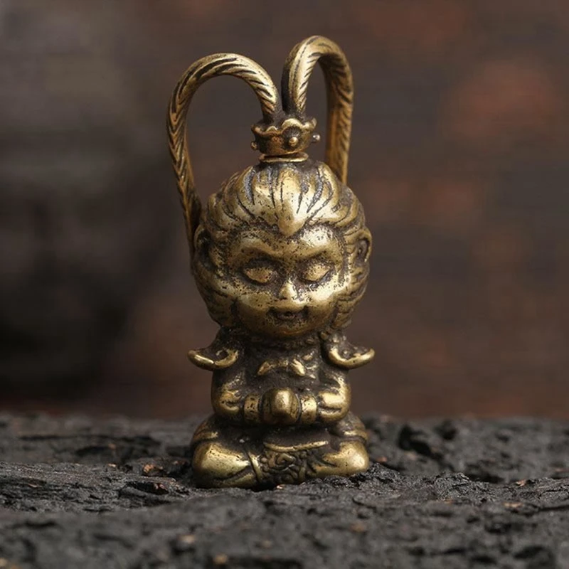 Медная фигурка обезьяны короля солнце искусственное украшение для аквариума