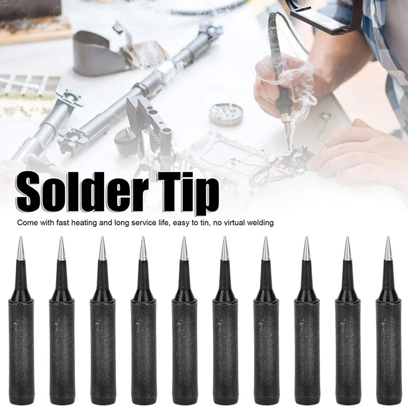 Наконечники паяльника серии 900M-T-I 10 шт. сварочные промышленные наконечники для
