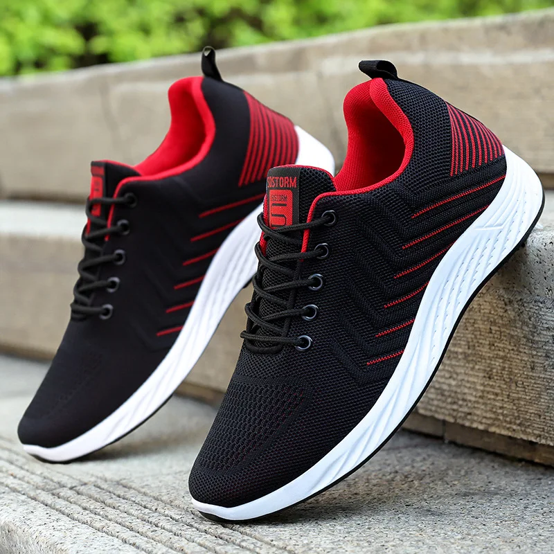

Mesh Men Sneakers Breathable Athletic Running Walking Shoe Casual Men Shoes Lace-up Solid Men Breathable Sneakers Zapatos Hombre