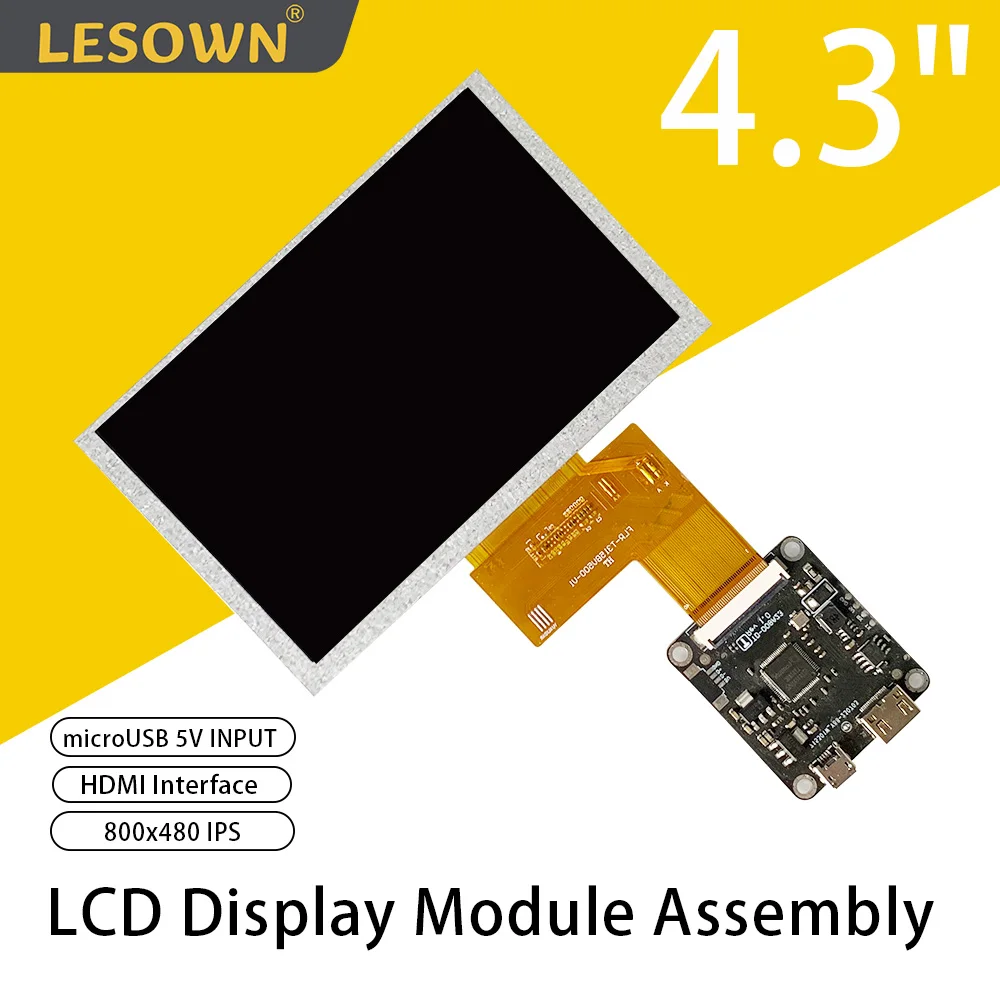 4 3 дюймовый маленький ЖК-дисплей LESOWN мини-HDMI 5 в 800 х48 0 IPS для камеры оборудование