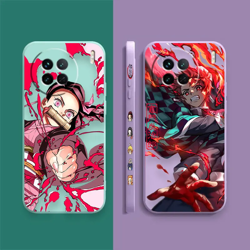 Japan Anime Demon Slayer Kamado Tanjirou Case For VIVO X21I X21S X23 X27 X30 X50 X60 X70 X80 X90 PRO PLUS Case Funda Shell Capa