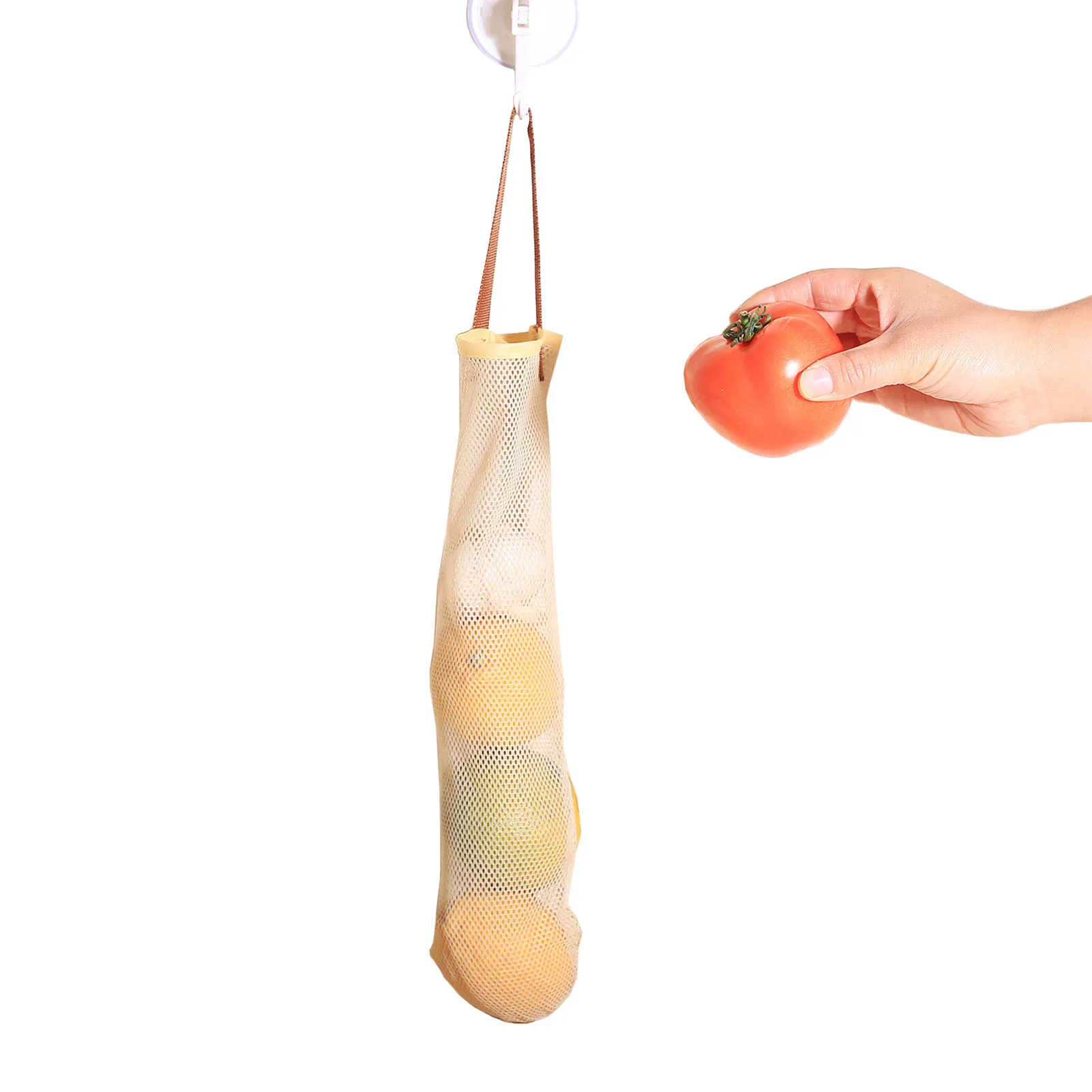 

Mesh Storage Bag For Fruit Long Handle Net Tote Mesh Garlic Onion Potato Bags Long And Large Reusable Garbage Bag For Fruit