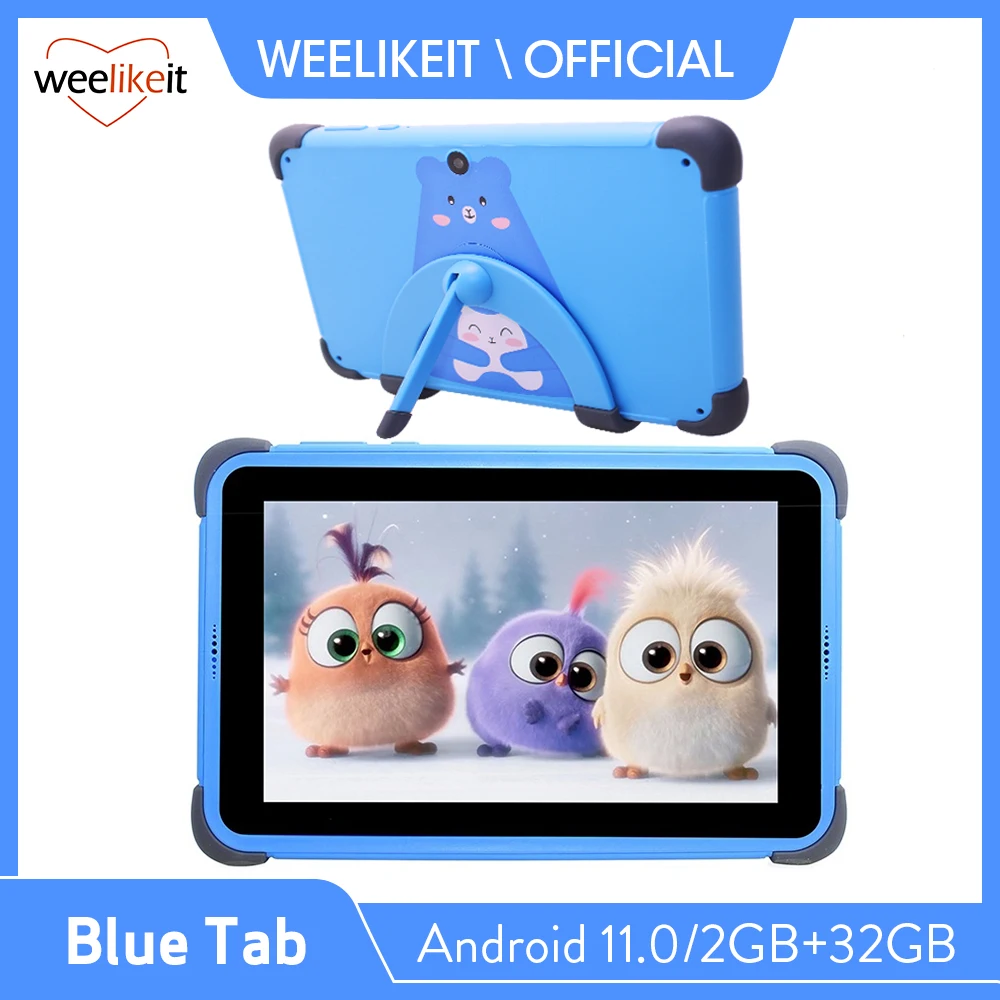 

weelikeit 8'' Kids Tablet Android 11 Children Learning Tablet PC Ouad Core Google Play Wifi6 Dual Camera 4500mAh 2GB 32GB ROM