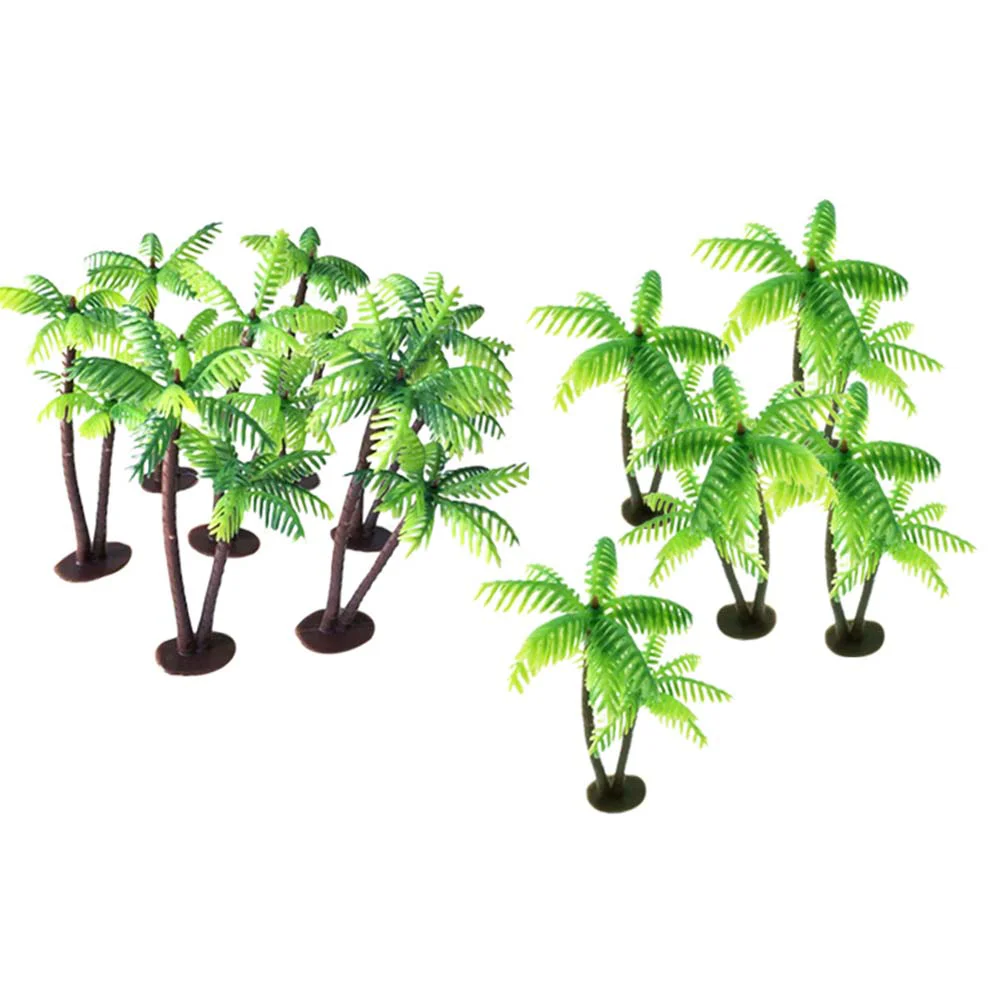 

Tree Palm Trees Mini Model Decor Miniature Landscape Decoration Artificial Plastic Bonsai Scenery Tank Diorama Micro Aquarium