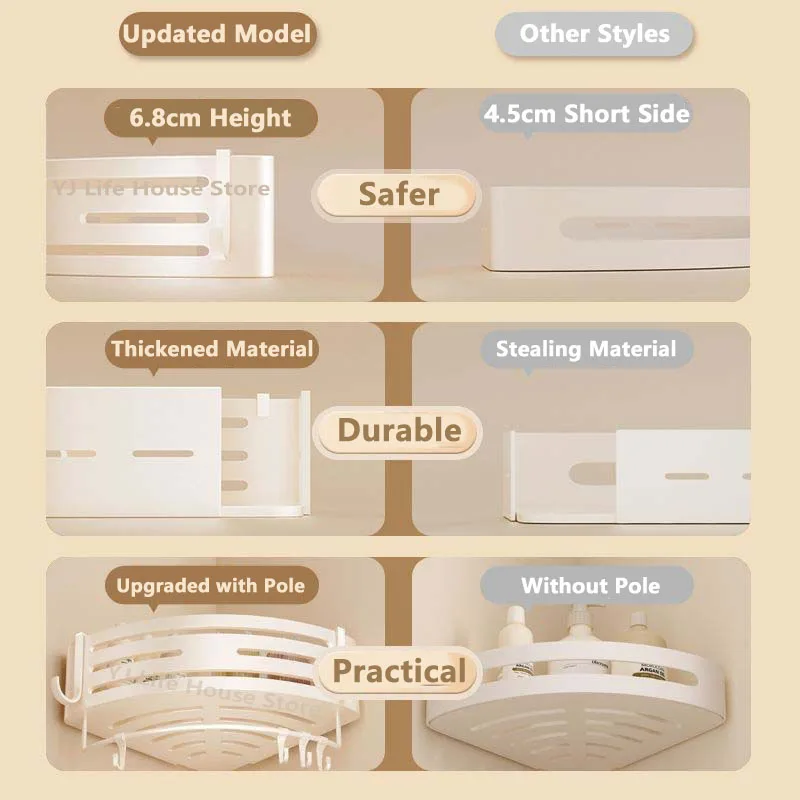 Настенная полка для ванной комнаты стеллаж шампуня из алюминиевого сплава