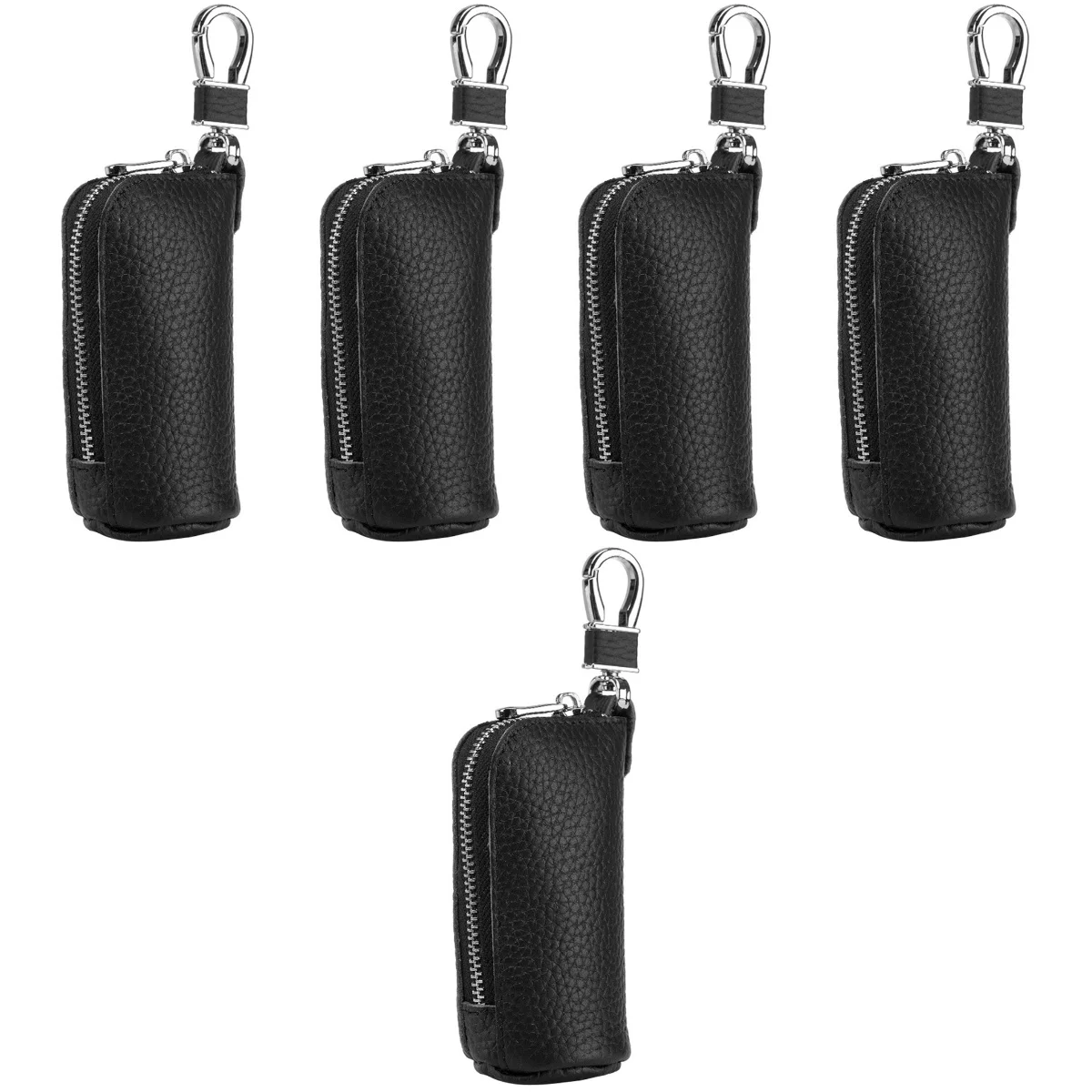 

Набор 5 брелоков для ключей, многофункциональная защитная обложка для автомобильных ключей, из воловьей кожи