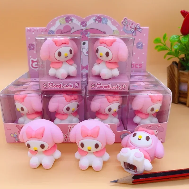 Hello Kitty Kuromi Mymelody милый каваи студент с одним отверстием силиконовая кукла точилка