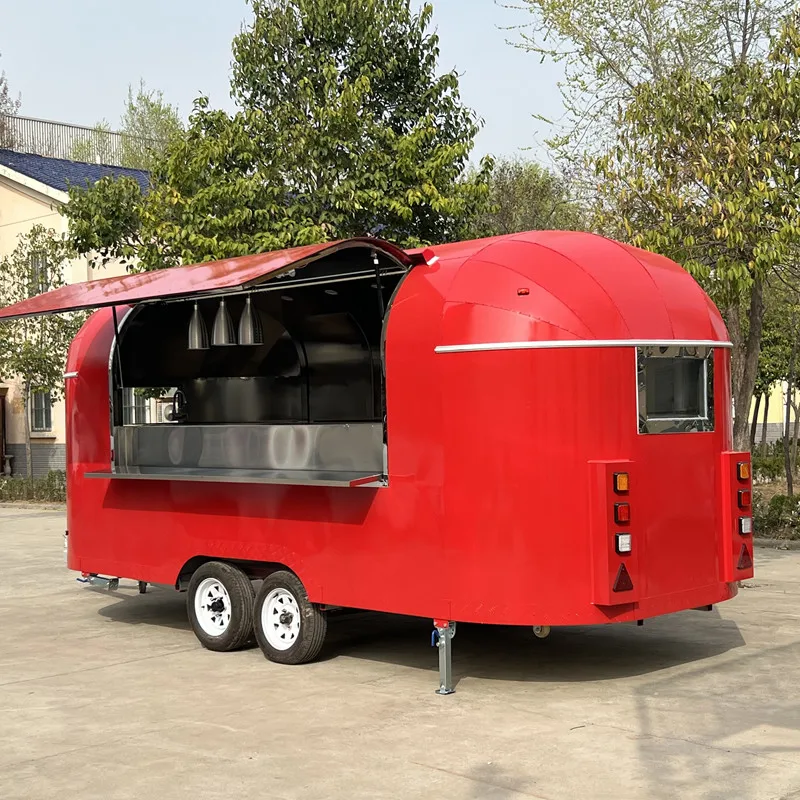 Pizza Mini Food Trucks Ice Cream Push Stand Cart Trailer