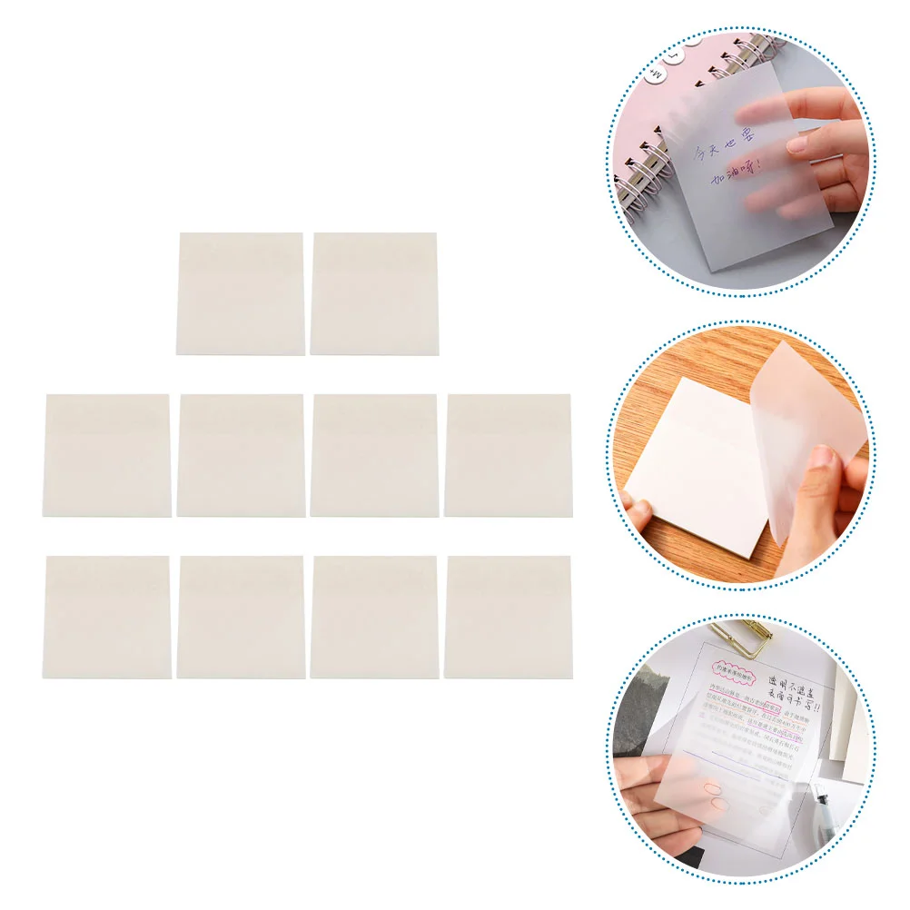 

Transparent Multi-function Memo Pads Compact Stickers Daily Household Notes Portable Self-adhesive Office Mini