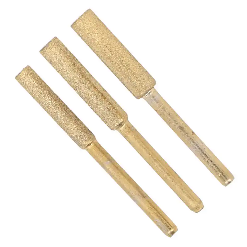 

Polishing 18PCS Ti Plated Emery Grinding Bits Chainsaw Sharpener Burr Grinding Files 4.0mm 4.8mm 5.5mm Grinding Wheel
