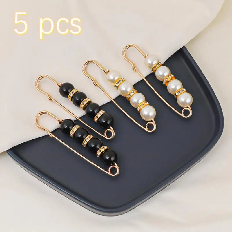 

5 шт. затягивающая Талия артефакт юбка штаны Регулируемая булавка анти-пустая брошь женская металлическая пряжка жемчужные Зажимы для галс...