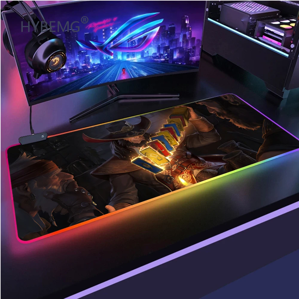

High Quality League of Legends Twisted Fate MousePad Laptop Computer Mause Pad Desk Mat Gaming RGB Mouse Mat For OverwatchCS GO