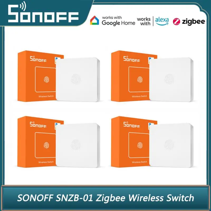 

Беспроводной переключатель SONOFF SNZB-01 Zigbee, Умный домашний переключатель с уведомлением о низком заряде батареи, работает с приложением E-WeLink, работает с SONOFF ZBBridge IFTTT