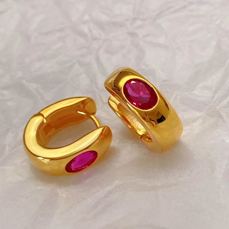 

Простые геометрические круглые серьги, женские нишевые дизайнерские эксклюзивные серьги