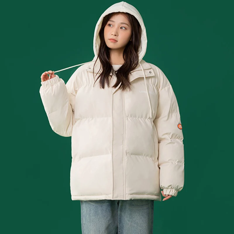 2023 New Fashion Winter Women Parkas Jackets Casual Oversized Thick Warm Hooded Pattern Coat Girls College Winter Outwear Parkas