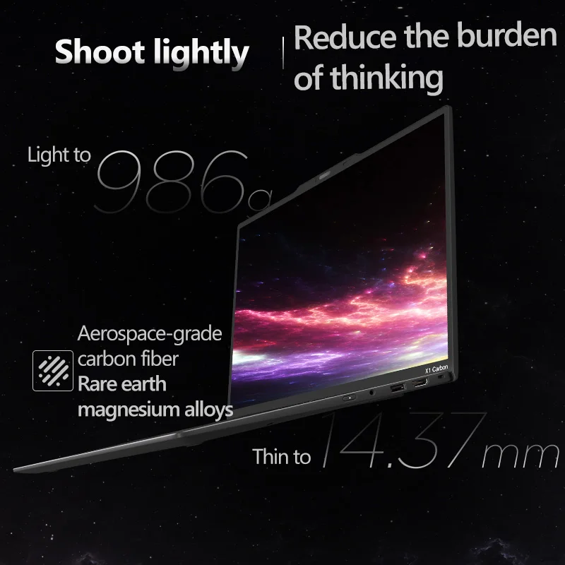 Ноутбук Lenovo ThinkPad X1 Carbon Aura 2024 U7 258 В 32 ГБ + 1 ТБ/1 ТБ SSD 14 дюймов 2 8 К 120 Гц 400 нит