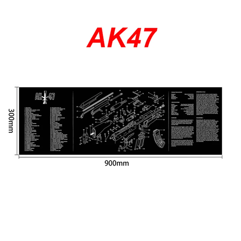 Резиновый коврик для чистки пистолета AR15 AK47 Ремингтон 870 Mosin-Nagant K98K MP-5 Ruger 10/22 GLOCK