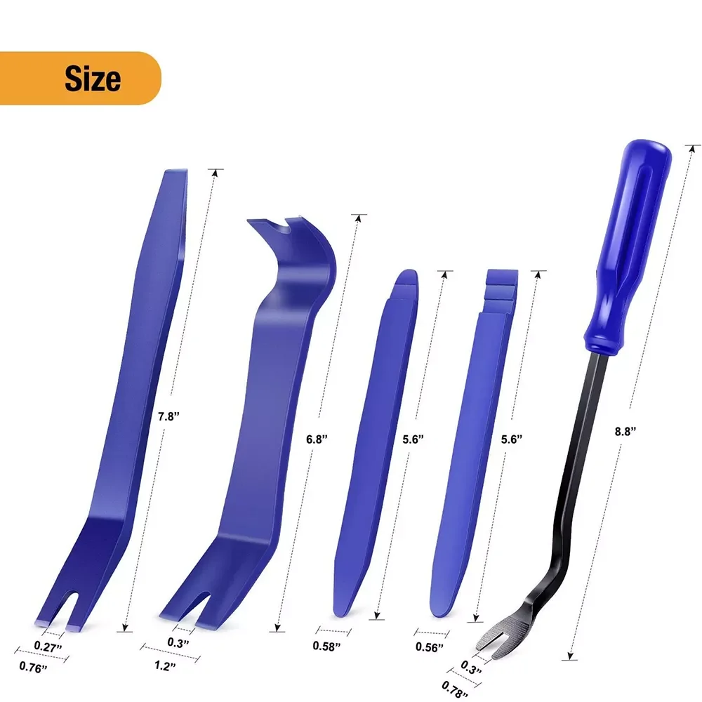 

Door Clip Panel Audio Video Dashboard Removal Kit Installer Prying Tool Navigation Disassembly Automobile Nail Puller