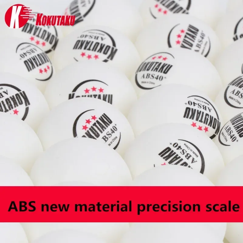 

Kokutaku 3 StarsTable Tennis Balls New Material A40+ ABS Ping-Pong Balls Precise Scale For Competition Training