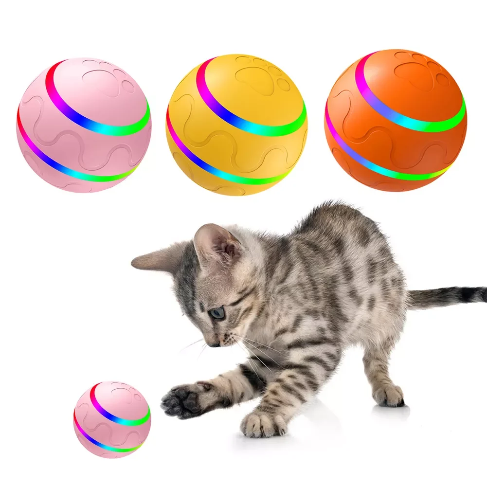 

Smart Jumping Ball Pet Dog Cat Toys Waterproof Silicone Automatic Rotating Toy For Cat Dog Kids Magic Roller Ball