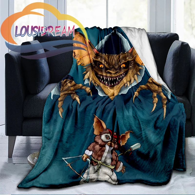 Cartoon Gremlins Series wool blanket cashmere blanket、fashion animation Gremlins Portable Flannel blanket