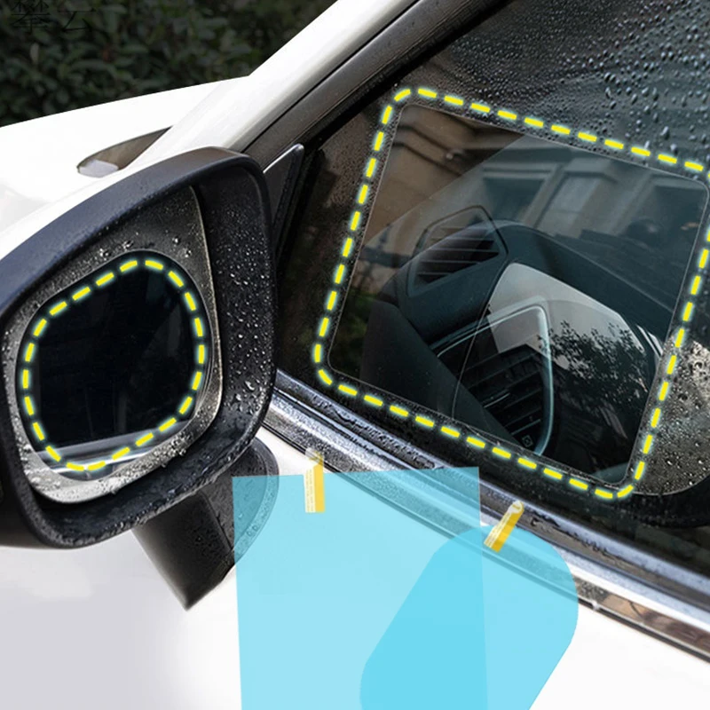 

Car Mirror Rain-proof Film Universal Car Rearview Mirror Waterproof Film Window Glass Clear Anti-Fog Anti-reflective Sticker