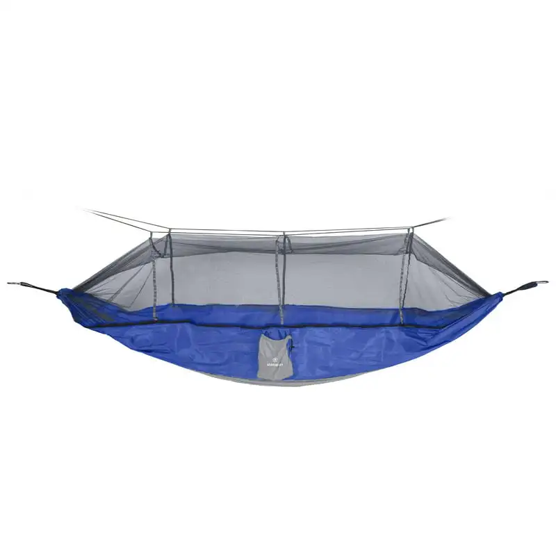 

Nylon Hammock with Mosquito Netting - Blue - 102” length x 54” width - Camping Outdoors One person tent Tent Barraca de camp