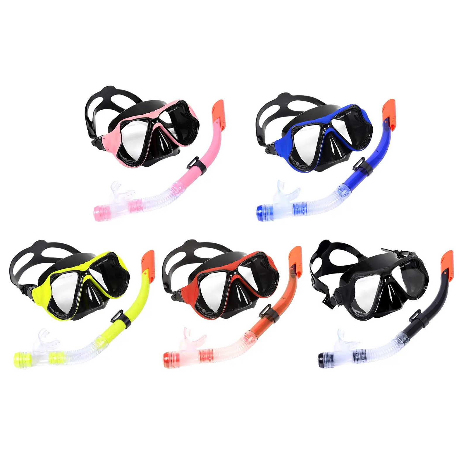 

Foldable Dry Snorkel Gear Scuba Snorkeling Purge Set for Adults