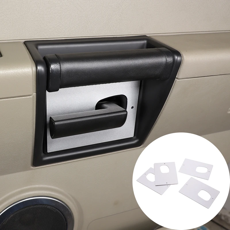 Aluminum Alloy Car Inner Door Handle Bowl Anti-scratch Sheet Decorative Patch For Hummer H2 2003-2007 Car Interior Accessories