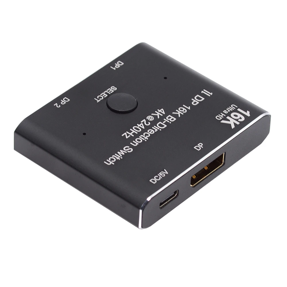 Двунаправленный переключатель Chenyang 2x1 сплиттер концентратор DP DisplayPort 2.0