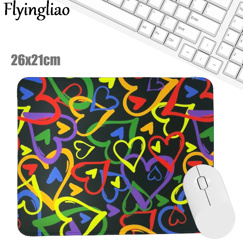 

Pushpin Color love Heart Creative Office Keyboard Pad Kawaii Laptop Mouse Mat Anti Slip Desk Mats Custom Desk Pad