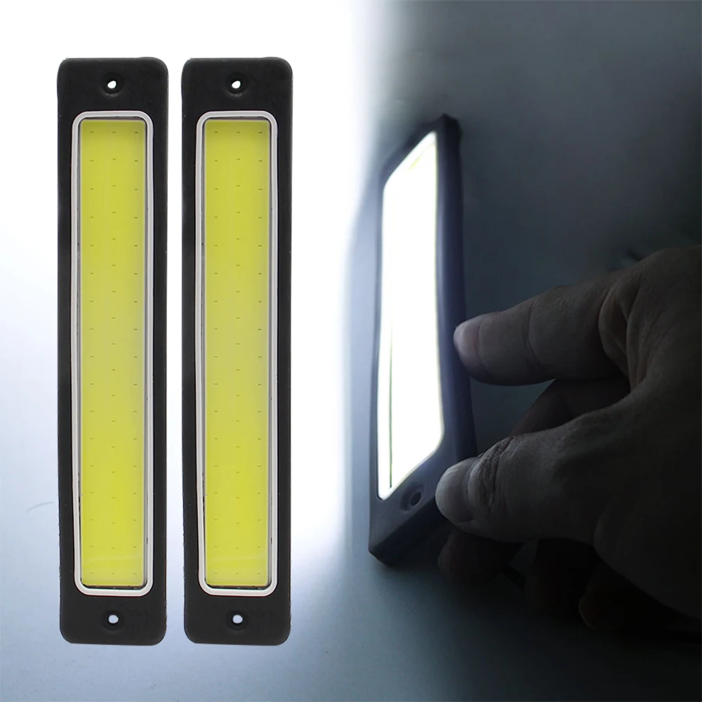 

2 шт. ультратонкие яркие светодиодные автомобильные COB дневные ходовые огни суперяркие с низким потреблением авто DRL противотуманные фары 12 В DRL лампы