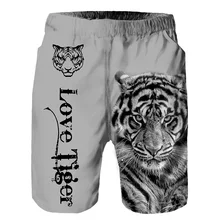 2023 Summer New Bestsellers Men's Casual Shorts Cool Animal Print Tiger Pants Running Shorts 