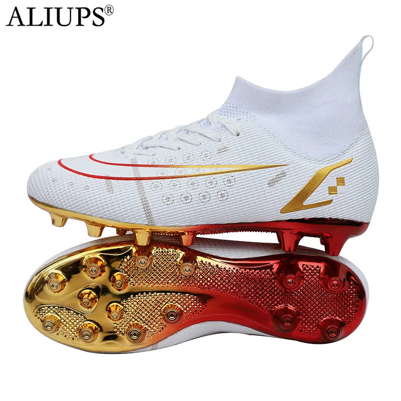 

ALIUPS Size 33-45 Men Kids Boys Golden Football Boots Sneakers zapatos de futbol Soccer Cleats