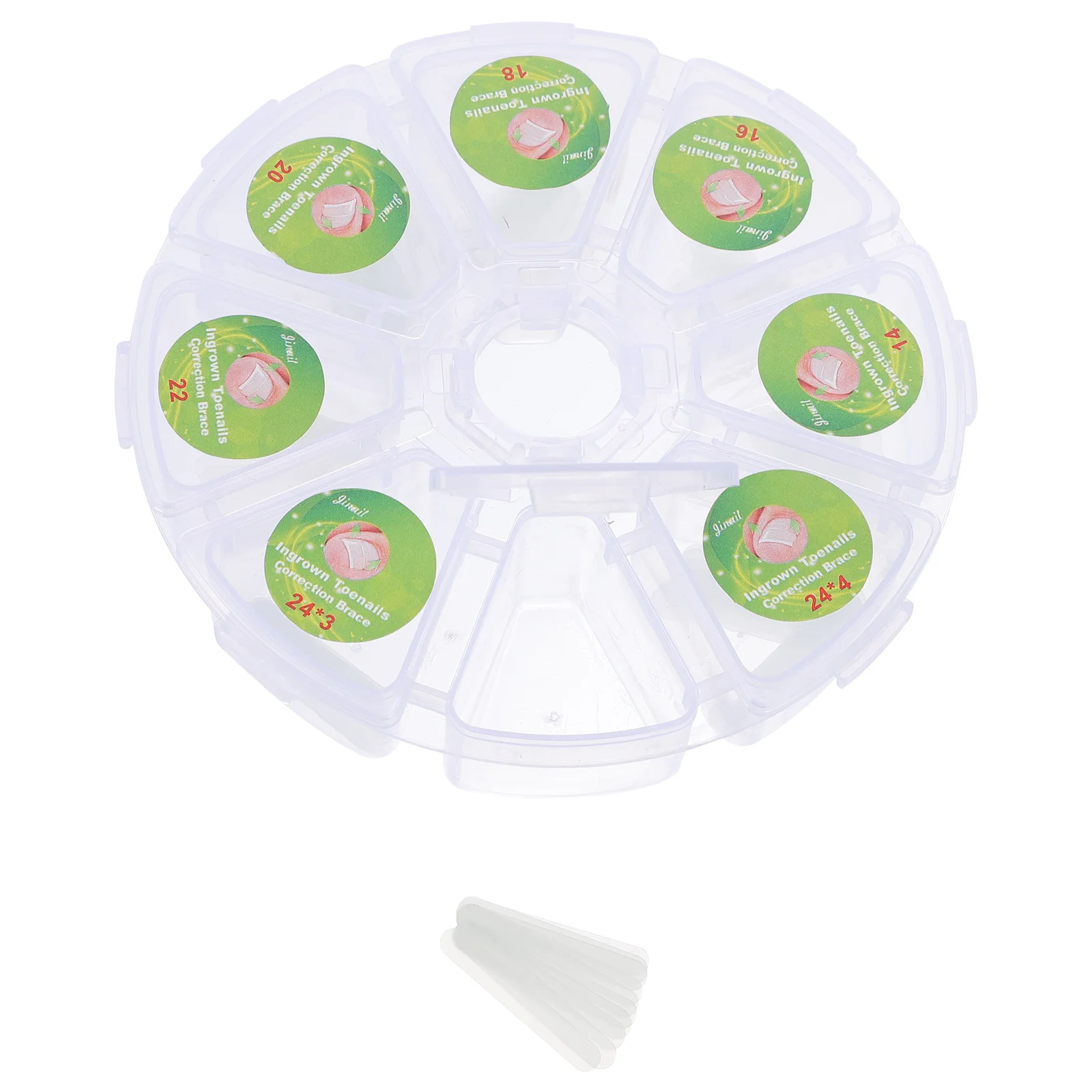 

100 Pcs Bracket Ingrown Nail Correction Patch Fingernail Kit Toenail Tape Synthetic Fiber Resin Care Sticker